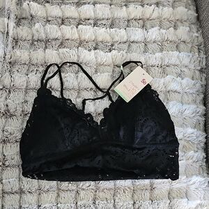 SO Black Eyelet Bralette Size M NWT